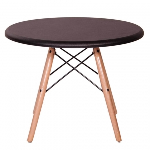 میز عسلی گرد با پایه ایفلی چوبی مدل TL1